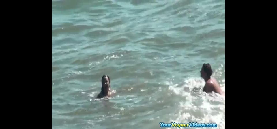 Nudist women in the water