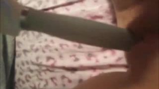 Horny amateur teen masturbating with hairbrush on cam on webcam 