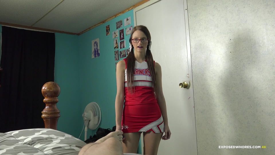Exposedwhores.com- Teen Cheerleader Gives Her Brother Handjob To Take Her To Practice