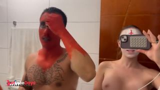 Freira Possuda Ficou Com a Buceta Cheia De Leite