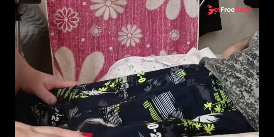 Stepmom gives deep blowjob and jerks off my dick