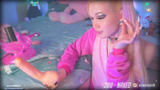 Blondelashes19 - Playing Dildo & Opening Ass  on shemale porn 