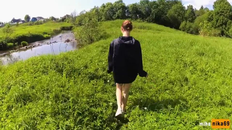 Real Outdoor Sex on the River Bank after Swimming - POV by MihaNika69