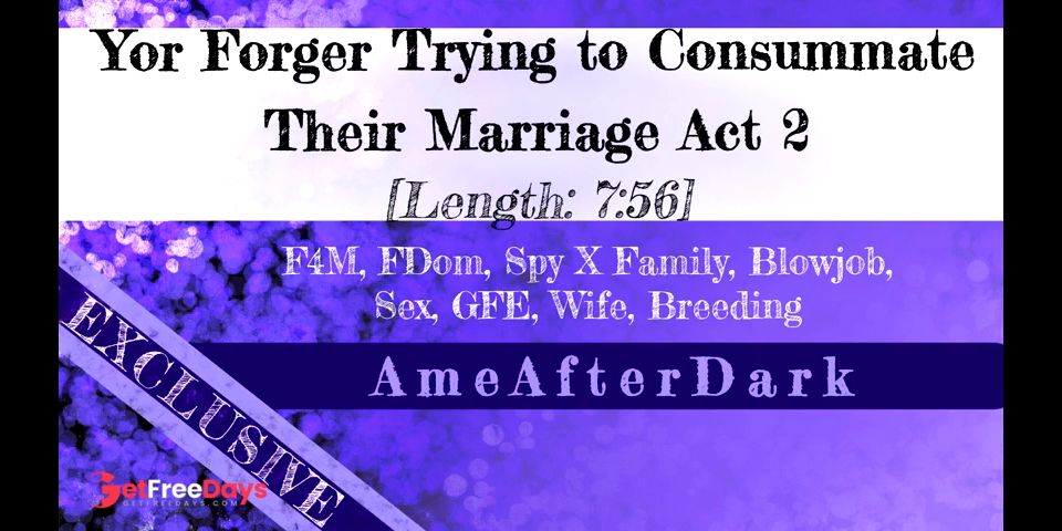 [GetFreeDays.com] Preview Spy X Family F4M Yor Forger Trying to Consummate Their Marriage Act 2 Porn Clip July 2023