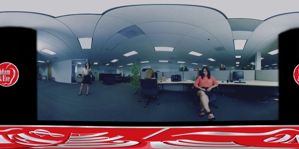 ADAM & EVE  VR FOUR HOT LESBIANS FUCK IN THE OFFICE