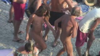 Nudist grandpa fetches hot young nudist