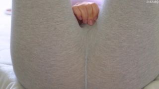 Close Up, Young Student In Leggings Loves Cums 1080p