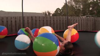 Ginary sasha foxxx bouncing with beach balls