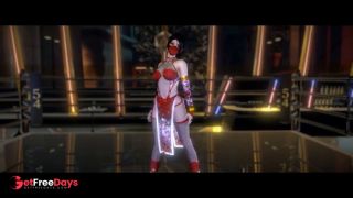 3D sexy cosplay slut stripper naked her big boobs dance for you