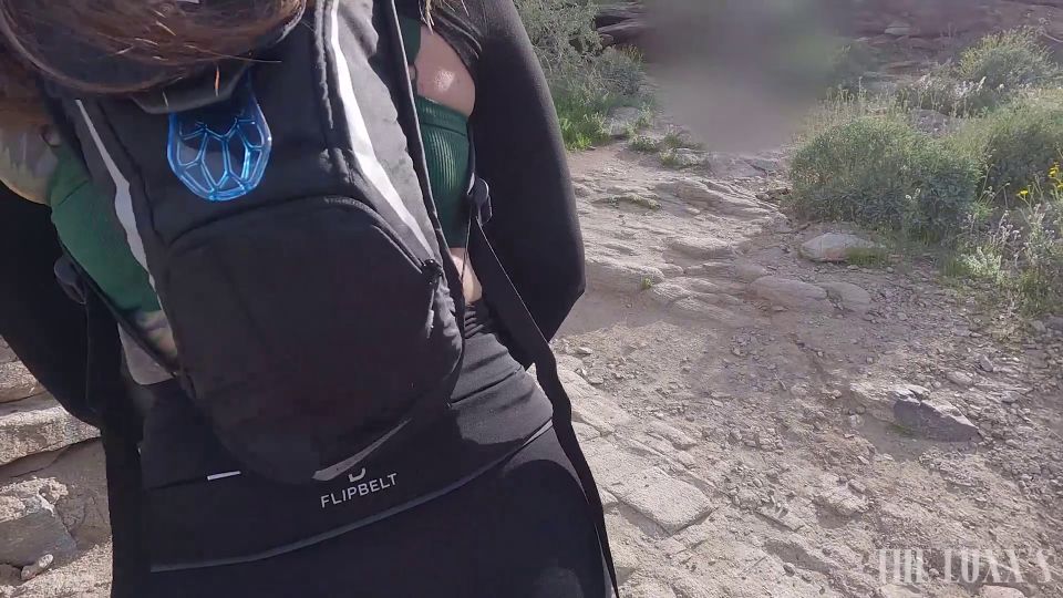 Hot Girl Flashes, Fucks, And Sucks On Hiking Trail