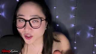 porn video 6 KimmyKalani – Messy Sucking and Licking Dildos ASMR - jerkoff instructions - pov captioned femdom situations