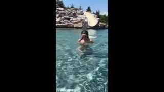 Christina Khalil Teases in  Post Workout Wet N Wild Video  bg Christina Khalil