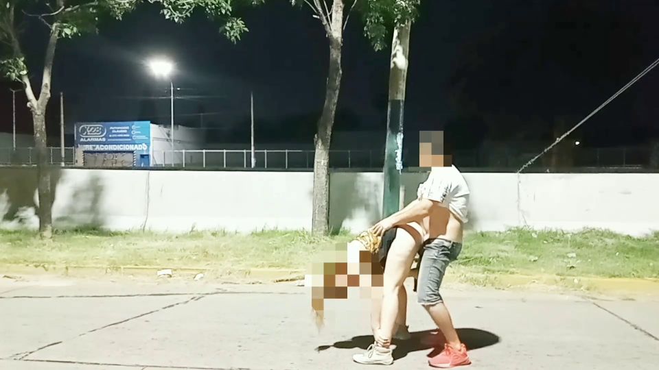 Flashing Upskirt No Panties Sex In The Street Voyeur