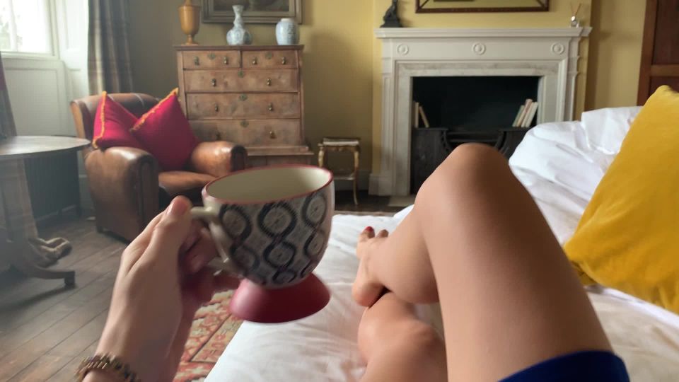 adult clip 16 findomchristine 18-10-2019 Your Queen sipping tea in bed. | findomchristine | femdom porn skinny femdom