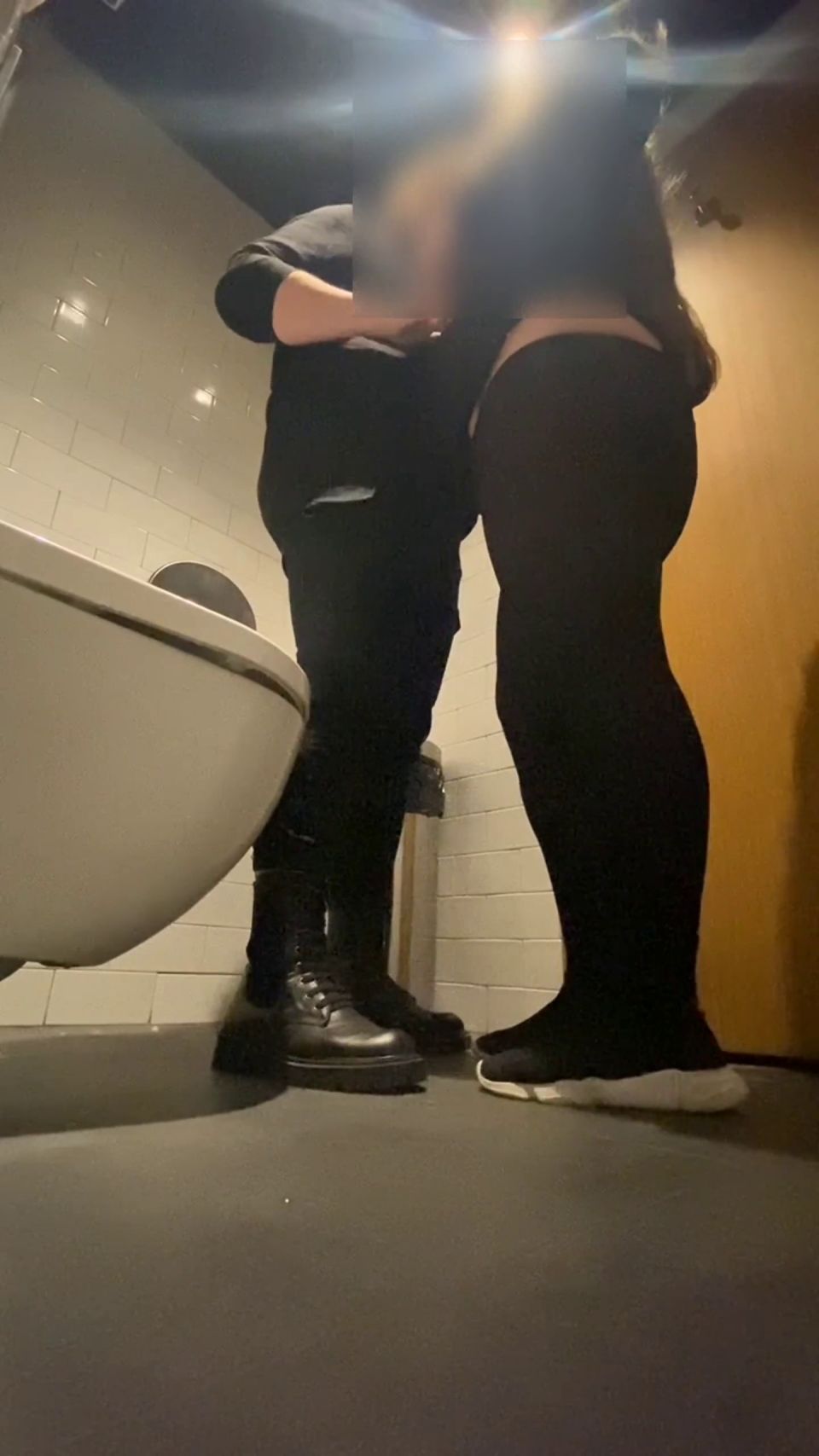 Lesbian MISTRESS FUCKS HARD Straight Girl In PUBLIC TOILET