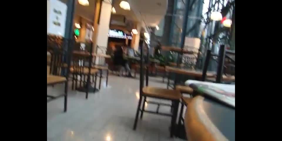 Fondling a dick in a  restaurant