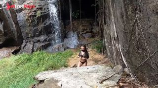 [GetFreeDays.com] Fucked a passionate brunette at the waterfall  Porn Video May 2023