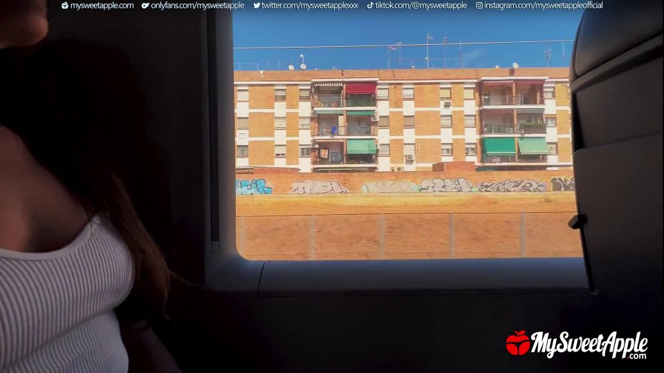 Onlyfans - Public Sex In The Train, Risky Flashing, Doggystyle And Cumwalk Real Amateur Couple My Sweet Apple - Hardcore