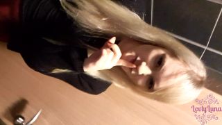 LovlyLuna - Cute Teen Public Masturbation and Blowjob @ McDonald's