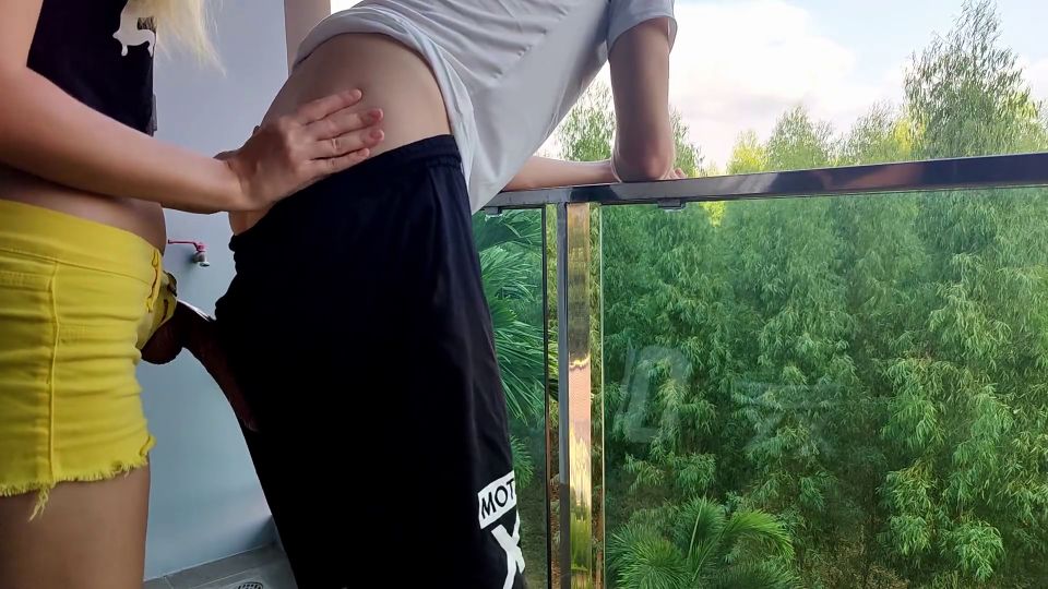 Fucked A Cute Femboy In The Ass On The Balcony