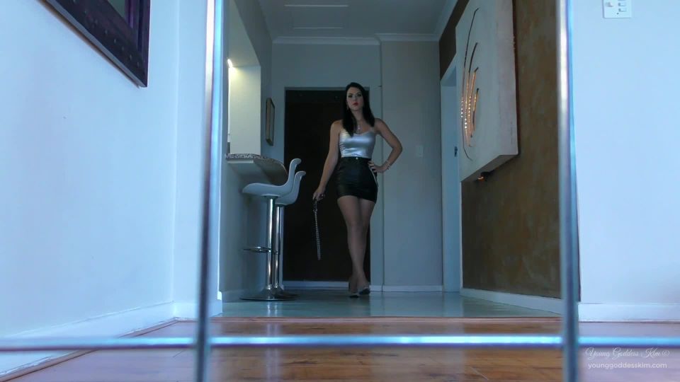 adult video clip 1 Young Goddess Kim - Caged Pet Play, panty sniffing fetish on smoking 