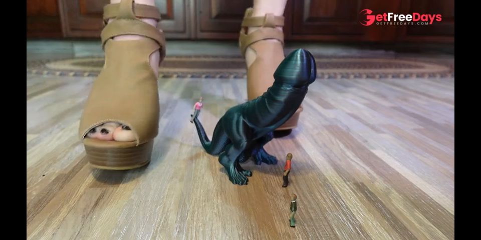 I have gone on a rampage in My heels with My friend Dino Dick, We love crushing little bugs who dare