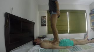adult clip 47 Stomach trampling , jumping, stomping ( One Hundred high jumps bf) femdom - trampling - feet porn gts fetish