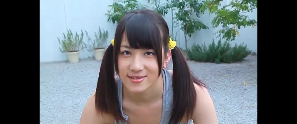 Natsumi pigtailed Japanese teen in a tight  shirt