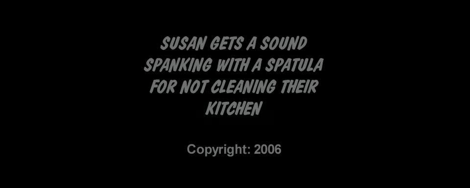 Real-Life-Spankings vidssusan spatula dirty kitchen