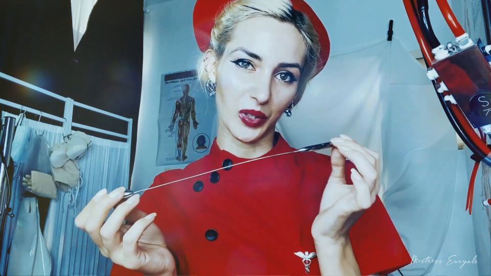 Urethral sounding by the red nurse.