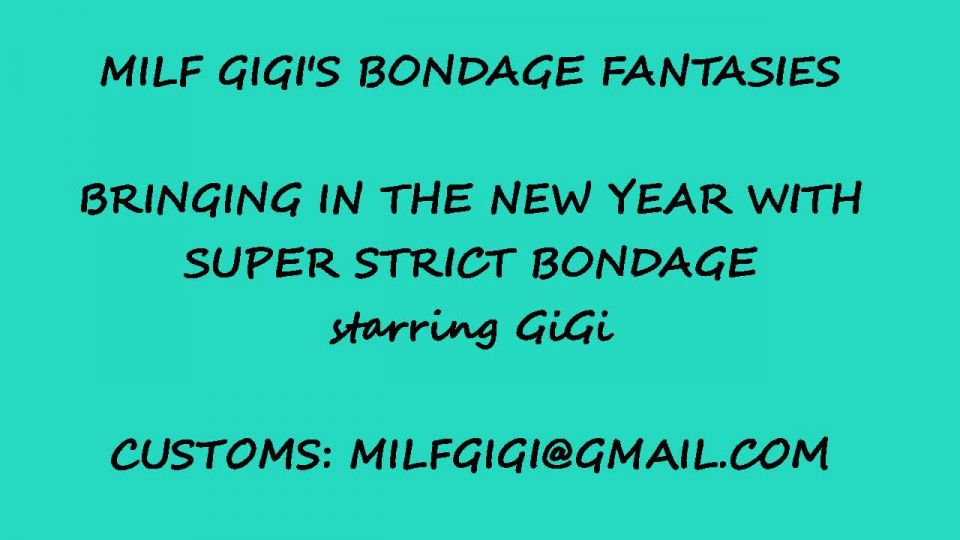 clip 16 Bringing in the New Year with super strict bondage - self gagging - gangbang xxx ironing fetish