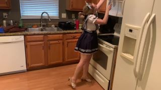 ErikaSwingz - Naughty Japanese Maid Outfit Aheg - Upskirt