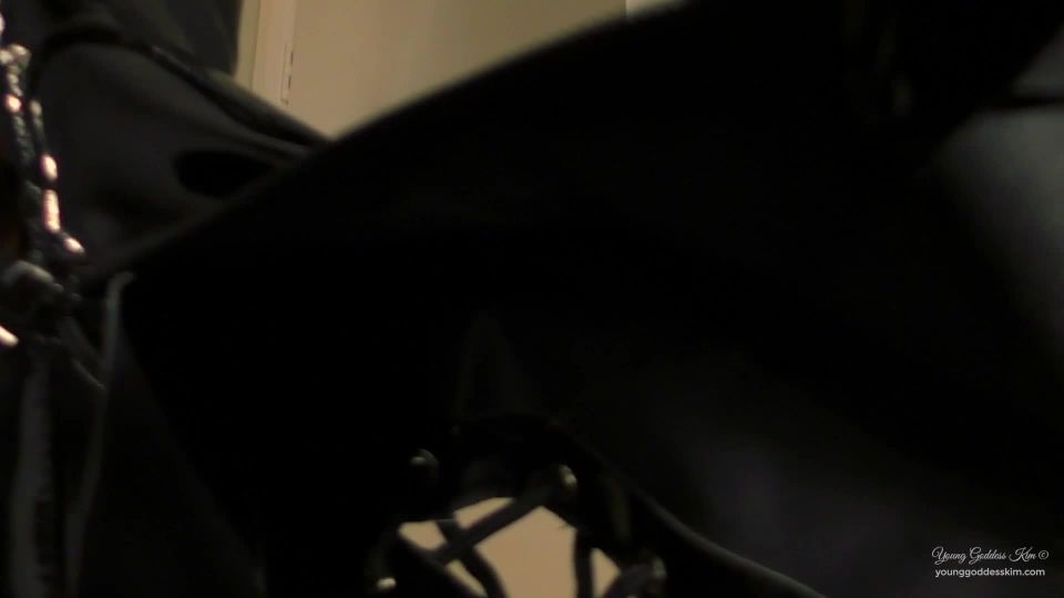 Young Goddess Kim - Chastity Closet slave on pov neocorona femdom