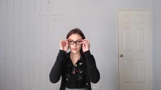 clothing fetish Lil Olivia - nerdy to sexy librarian striptease, edging games on fetish porn