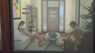 60Fps I fuck a voyeur girl and her hot friend at their house after the party in a strange sexual threesome