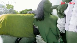 PARODY SHEHULK BLOWJOB BIG DICK SUCKING THE HULK HENTAI
