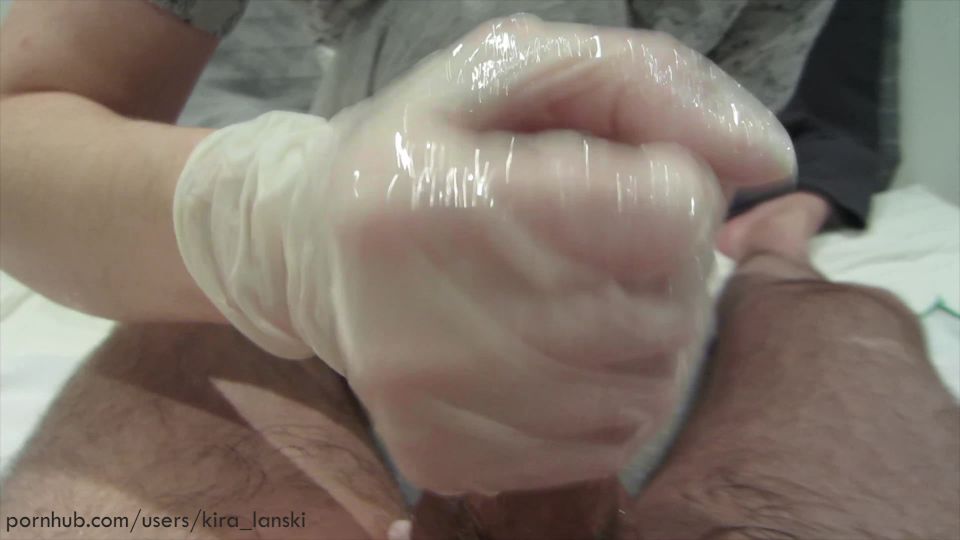 Kira Lanski - Jerking Him Off in Latex Gloves