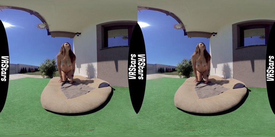 Busty Teen Sunbathes with a Voyeur Spy - Smartphone VR