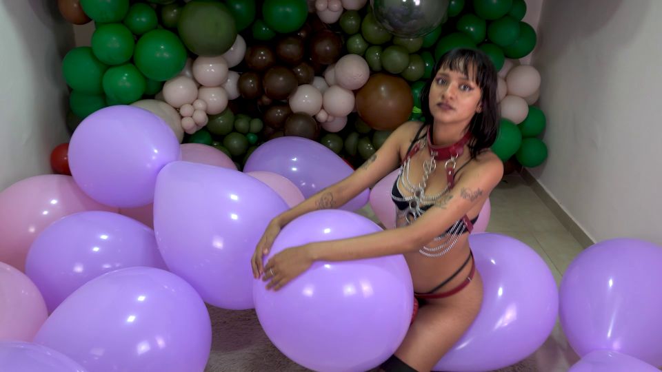 xxx video clip 27 fishnet fetish Latin Desires – Gothic Destruction Mia s Balloon Demolition, dirty talking on pov