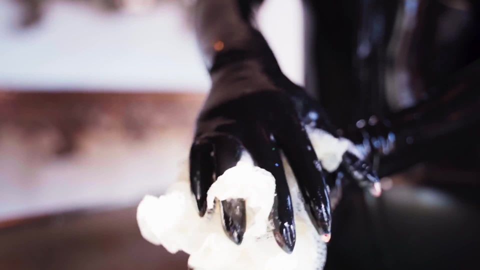 porn video 17 Miss Ellie Mouse – Black Latex Catsuit and Soap Suds on femdom porn opulent fetish