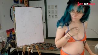 [GetFreeDays.com] Camgirl Slut painting Slutty Self Portrait on LIVESTREAM Porn Stream July 2023