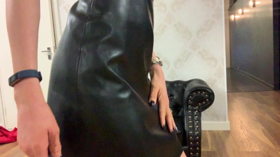 Leather Dress And Heeled Knee Boots... You Like.