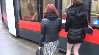 Pantyhose on public train
