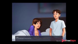 Stepson share bed with stepmom and cum inside her