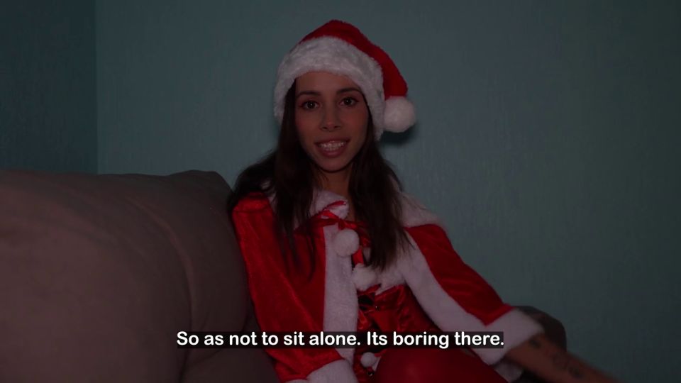 Stepmom and Stepson Share a Couch on Christmas night