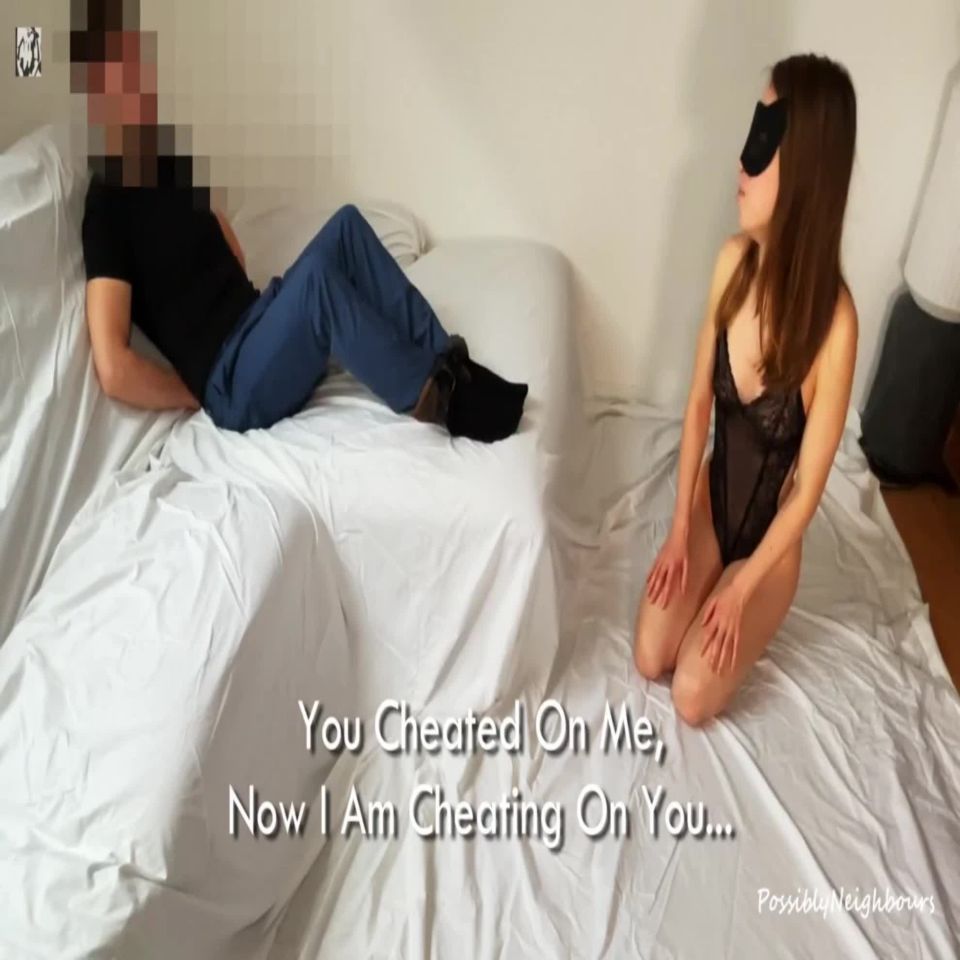 Porn.com - PossiblyNeighbours - Cuckold Tied Up - Cheating Hubby Have To Watch Sex with Stranger SmallTits!