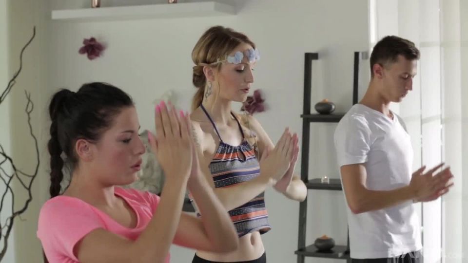 Eveline And Belle Claire Fuck Their Yoga Coach To Realign Their  Chakras