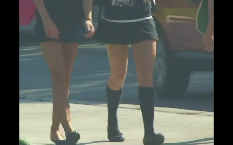 Schoolgirls in sexy short skirts