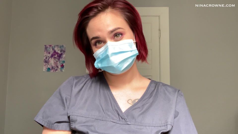 Nina Crowne - Nurse in Respirator Gives Handjob.