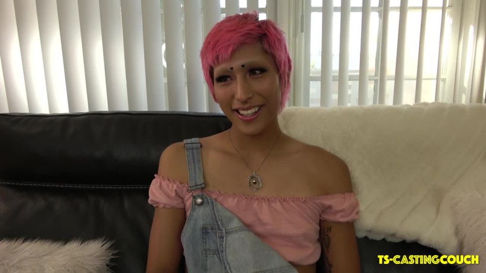 online xxx clip 43 Pink Haired Lust! - Casting, Ass, neck brace fetish on solo female 